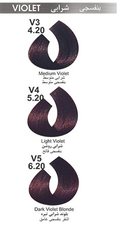 رنگ مو کاترومر گروه شرابی رنگ شرابی متوسط شماره V3 - 4.20 فروشگاه مهروشو