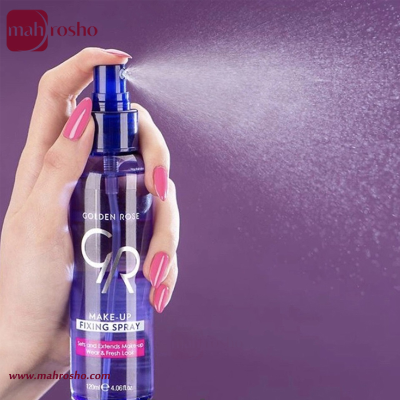 اسپری فیکس و مات کننده آرایش گلدن رز حجم 120 میلی لیتر فروشگاه مه روشو