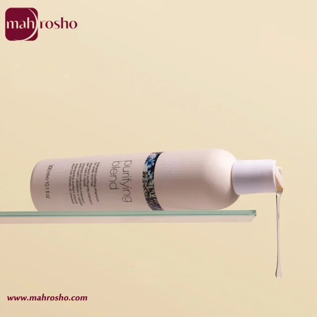 شامپو لایه بردار موهای چرب و شوره دار میلک شیک مدل Purifying blend بدون سولفات فروشگاه مهروشو