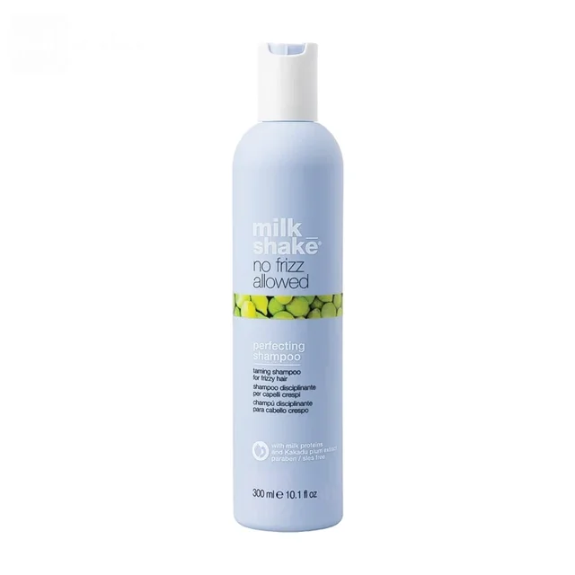 شامپو ضد وز میلک شیک مدل no frizz allowed مناسب موهای حالت دار بدون سولفات حجم 300 میلی لیتر