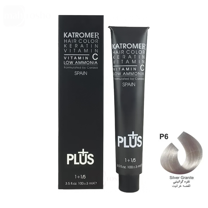 رنگ مو کاترومر گروه پاستل رنگ نقره گرانیتی شماره P6 حجم 100 میلی لیتر