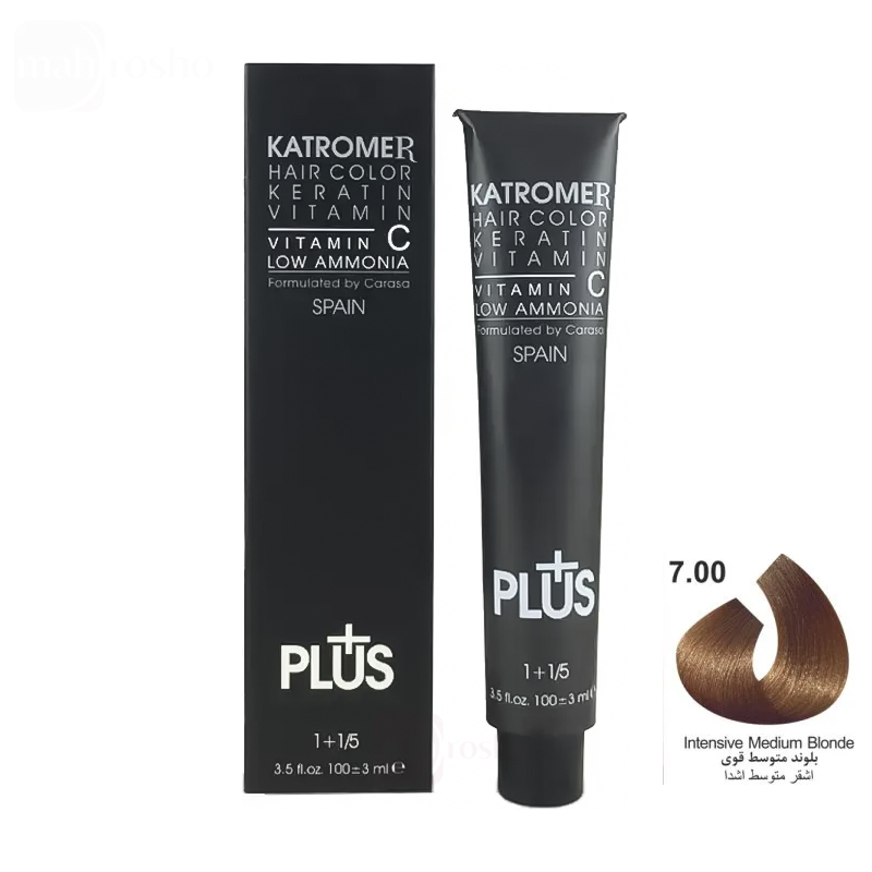 رنگ مو کاترومر گروه طبیعی قوی رنگ بلوند متوسط قوی شماره 7.00 حجم 100 میلی لیتر