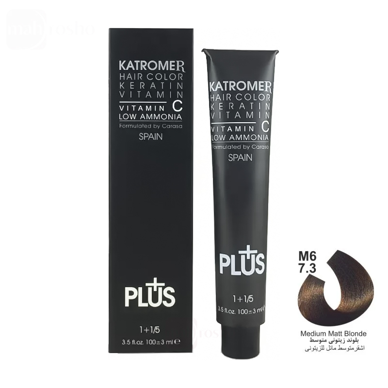 رنگ مو کاترومر گروه زیتونی رنگ بلوند زیتونی متوسط شماره M6 , 7.3 حجم 100 میلی لیتر