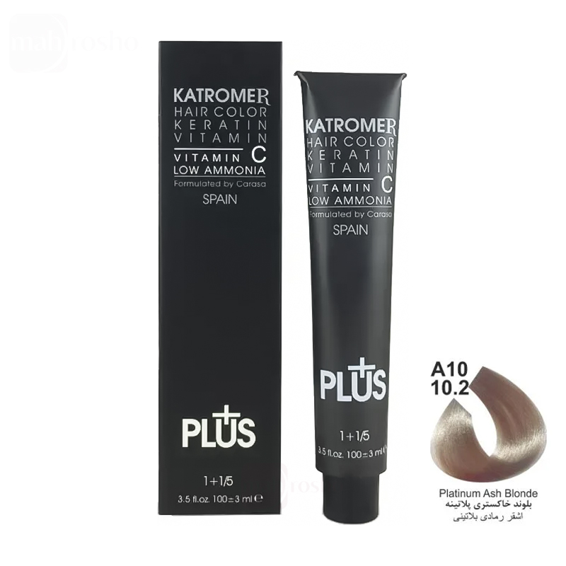 رنگ مو کاترومر گروه خاکستری رنگ بلوند خاکستری پلاتینه شماره A10 , 10.2 حجم 100 میلی لیتر