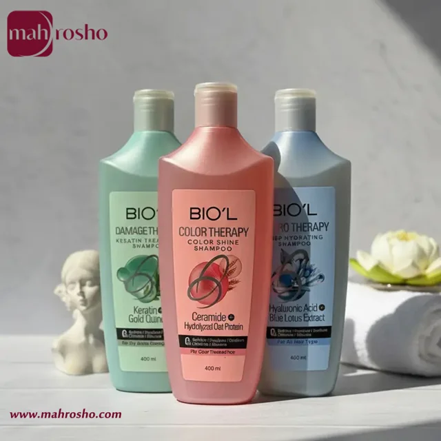 نرم کننده مو سر دمیج تراپی بیول حاوی کراتین هیدرولیز شده و روغن دانه کینوا مناسب موهای خشک و شکننده