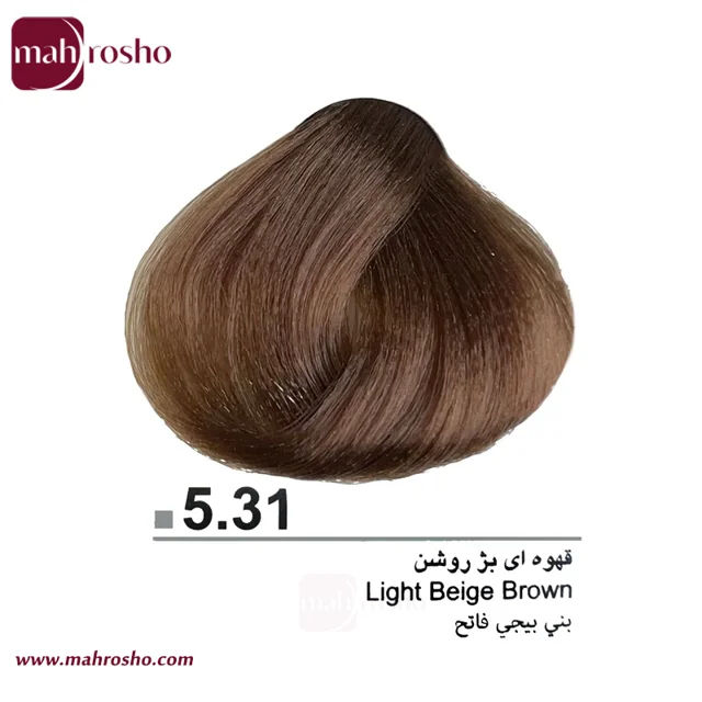 رنگ مو دوماسی گروه بژ رنگ قهوه ای بژ روشن شماره 5.31 حجم 120 میلی لیتر
