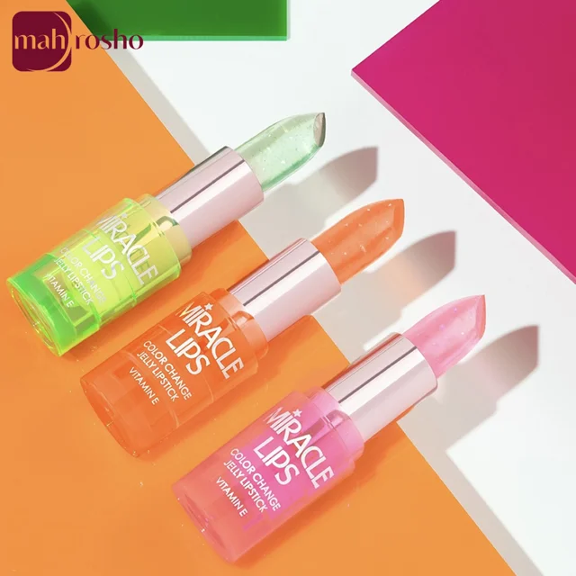 رژلب ژله‌ای حرارتی گلدن رز مدل MIRACLE LIPS در 3 رنگ وزن 3.7 گرم