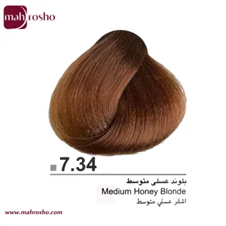 رنگ مو دوماسی گروه عسلی رنگ بلوند عسلی متوسط شماره 7.34 حجم 120 میلی لیتر