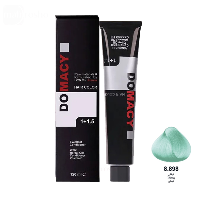 رنگ مو دوماسی گروه فشن رنگ تیفانی شماره 8.898 حجم 120 میلی لیتر