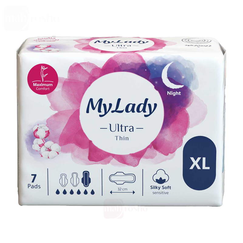 نوار بهداشتی اولترا مای لیدی مدل به نرمی ابریشم سایز خیلی بزرگ (XL) بسته 7 عددی