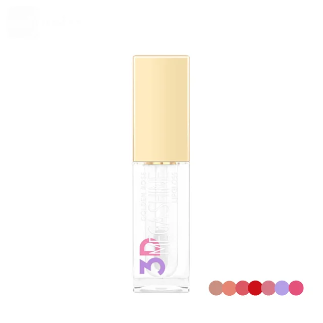 لیپ گلاس گلدن رز مدل Mega Shine 3D در 22 رنگ حجم 5.2 میلی لیتر