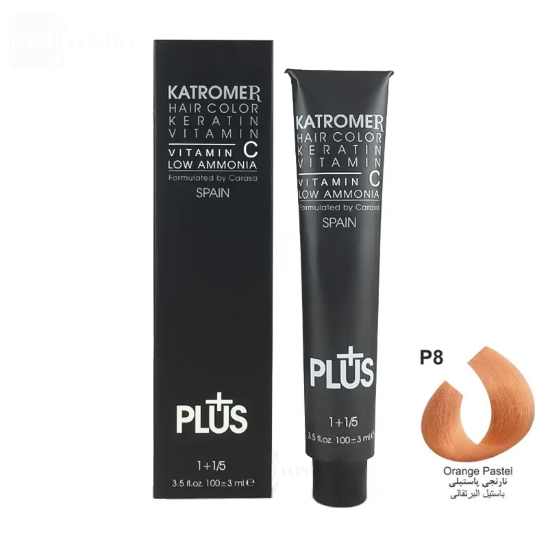 رنگ مو کاترومر گروه پاستل رنگ نارنجی پاستل شماره P8 حجم 100 میلی لیتر