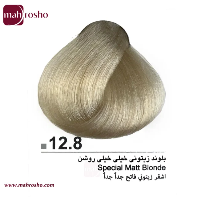 رنگ مو دوماسی گروه زیتونی رنگ بلوند زیتونی خیلی خیلی روشن شماره 12.8 حجم 120 میلی لیتر