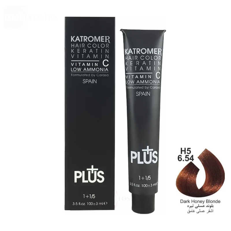 رنگ مو کاترومر گروه عسلی رنگ بلوند عسلی تیره شماره H5 - 6.54 حجم 100 میلی لیتر