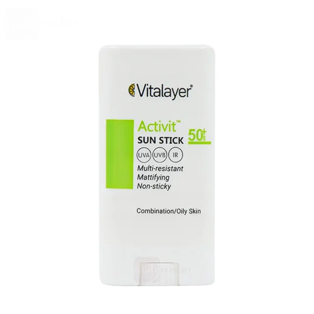 ضد آفتاب استیکی ویتالیر مدل اکتیویت با SPF 50 مناسب پوست چرب و مختلط بدون رنگ
