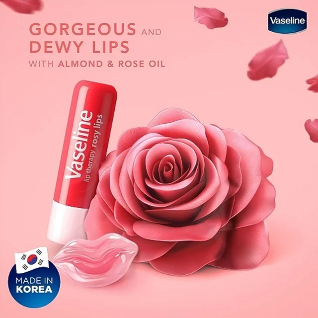بالم لب استیکی وازلین مدل ROSY LIPS وزن 4.8 گرم