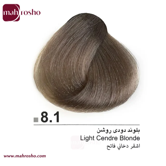 رنگ مو دوماسی گروه دودی رنگ بلوند دودی روشن شماره 8.1 حجم 120 میلی لیتر