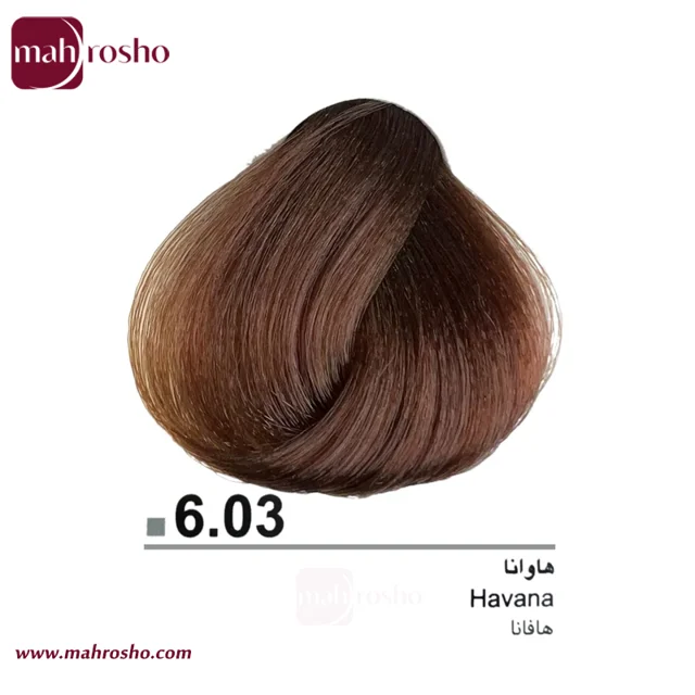رنگ مو دوماسی گروه هاوانا رنگ هاوانا شماره 6.03 حجم 120 میلی لیتر