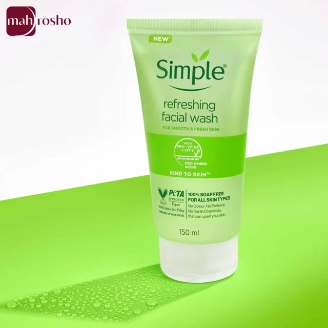 ژل شستشوی صورت سیمپل مدل Refreshing حجم 150 میلی لیتر