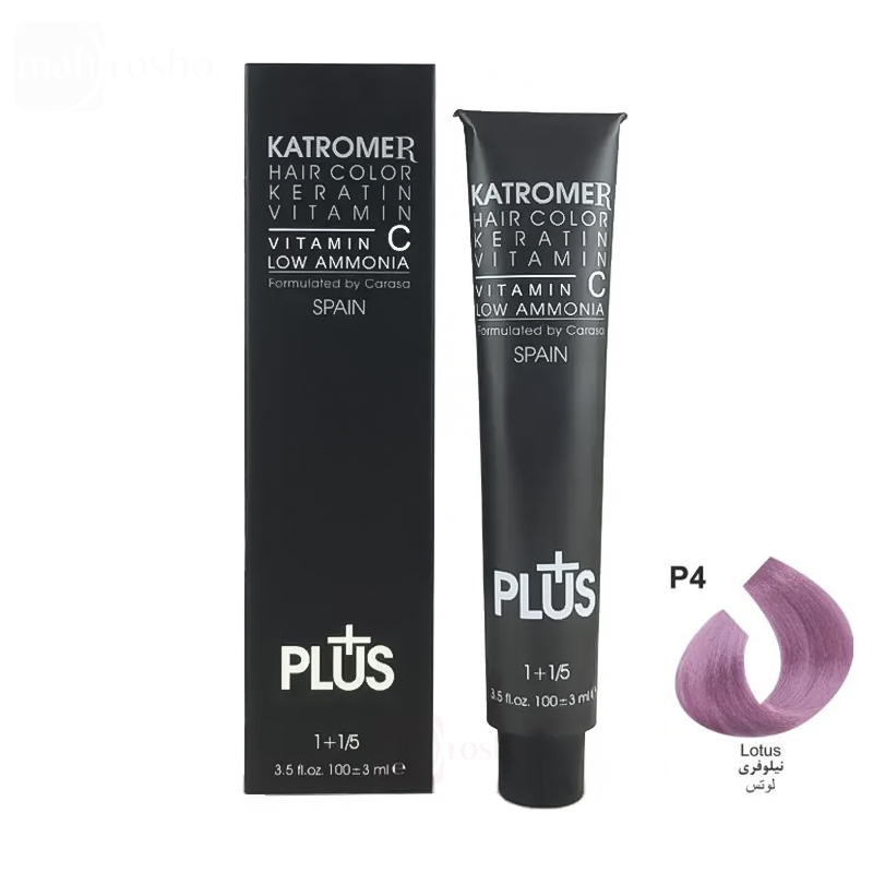 رنگ مو کاترومر گروه پاستل رنگ نیلوفری شماره P4 حجم 100 میلی لیتر