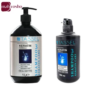 شامپو تاسلاین مدل KERATIN CARE فاقد سولفات شماره 3 در دو حجم 500 و 1000 میلی لیتر
