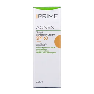 کرم ضد آفتاب رنگی پریم مدل Acnex Tinted با SPF 60 رنگ بژ حجم 40 میلی لیتر