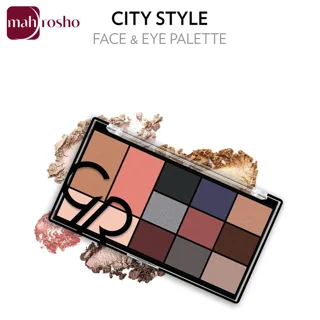 پالت چشم و صورت گلدن رز مدل CITY STYLE رنگ SMOKEY شماره 02