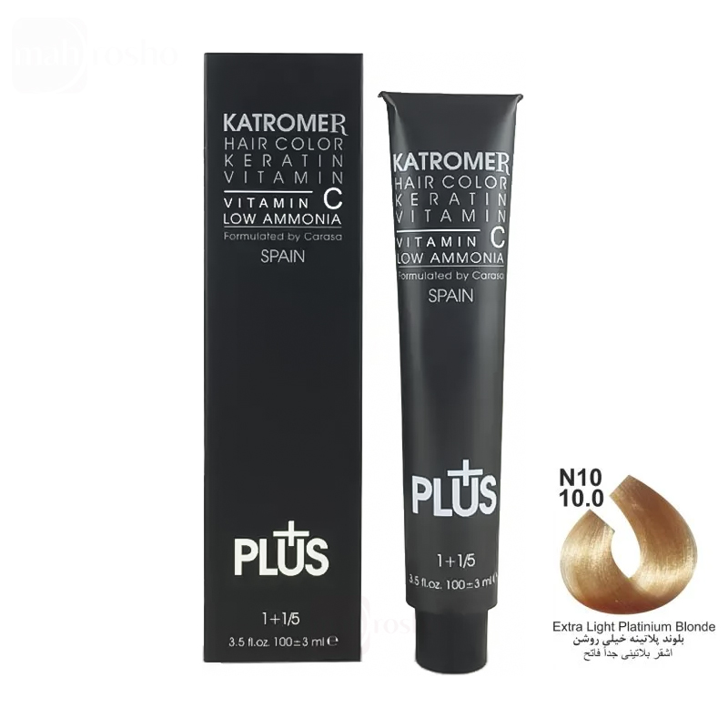 رنگ مو کاترومر گروه طبیعی رنگ بلوند پلاتینه خیلی روشن شماره N10 , 10.0 حجم 100 میلی لیتر