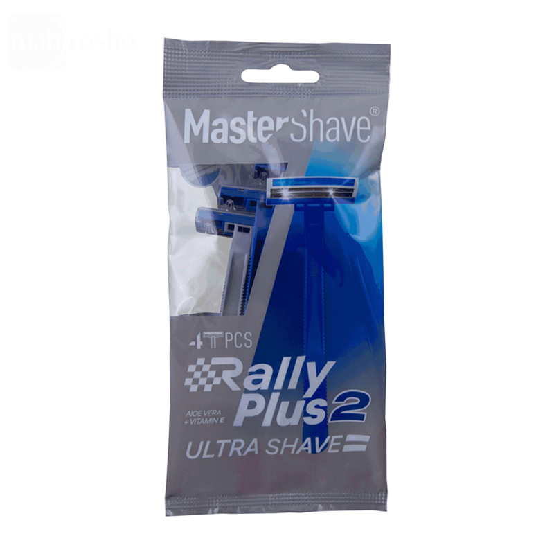 تیغ اصلاح رالی پلاس 2 مستر شیو 2 لبه مردانه بسته 4 عددی