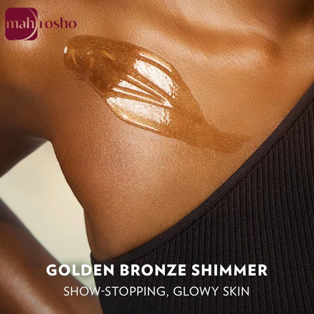 ژل روغن بدن شاین دار وازلین مدل Golden Hour Glow با رایحه وانیل کاکائو حجم 200 میلی لیتر