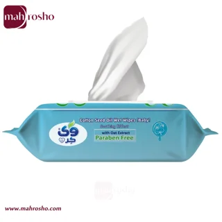 دستمال مرطوب کودک وی کر حاوی عصاره جو و روغن پنبه دانه 72 برگی