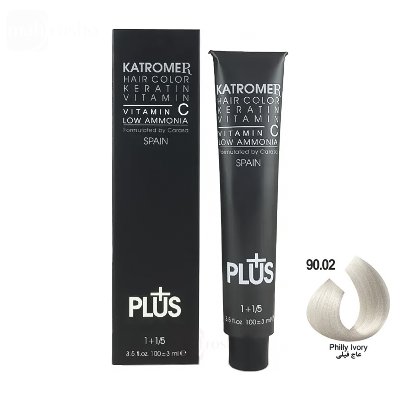 رنگ مو کاترومر گروه سوپر روشن کننده رنگ عاج فیلی شماره 90.02 حجم 100 میلی لیتر