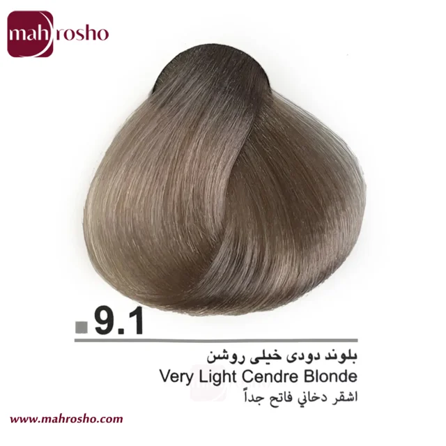 رنگ مو دوماسی گروه دودی رنگ بلوند دودی خیلی روشن شماره 9.1 حجم 120 میلی لیتر