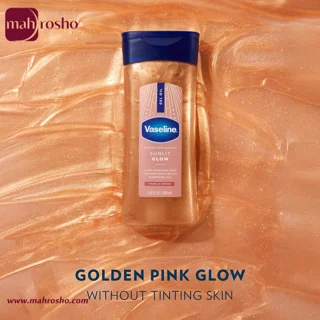 ژل روغن بدن شاین دار وازلین مدل Sunlit Glow با رایحه وانیل کاکائو حجم 200 میلی لیتر