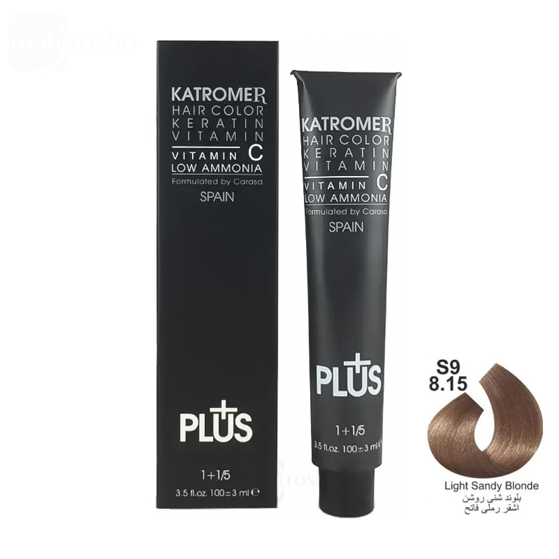 رنگ مو کاترومر گروه شنی رنگ بلوند شنی روشن شماره S9 - 8.15 حجم 100 میلی لیتر