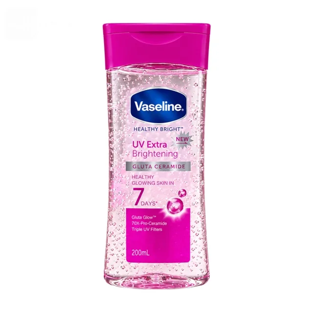 روغن بدن روشن کننده وازلین مدل UV Extra Brightening حجم 200 میلی لیتر