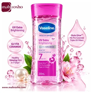 روغن بدن روشن کننده وازلین مدل UV Extra Brightening روشن کننده 7 روزه